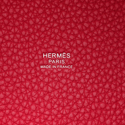 Hermes Taurillon Clemence Casaque Picotin Lock 18 PM Rouge Sellier Framboise 6 of 10