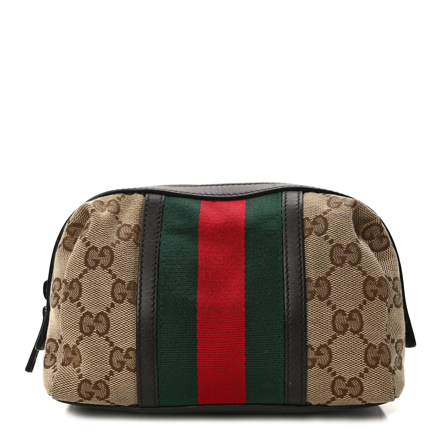 Monogram Web Small Cosmetic Case Dark Brown