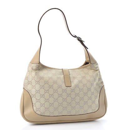 Gucci Monogram Small Jackie O Hobo Beige 2 of 9