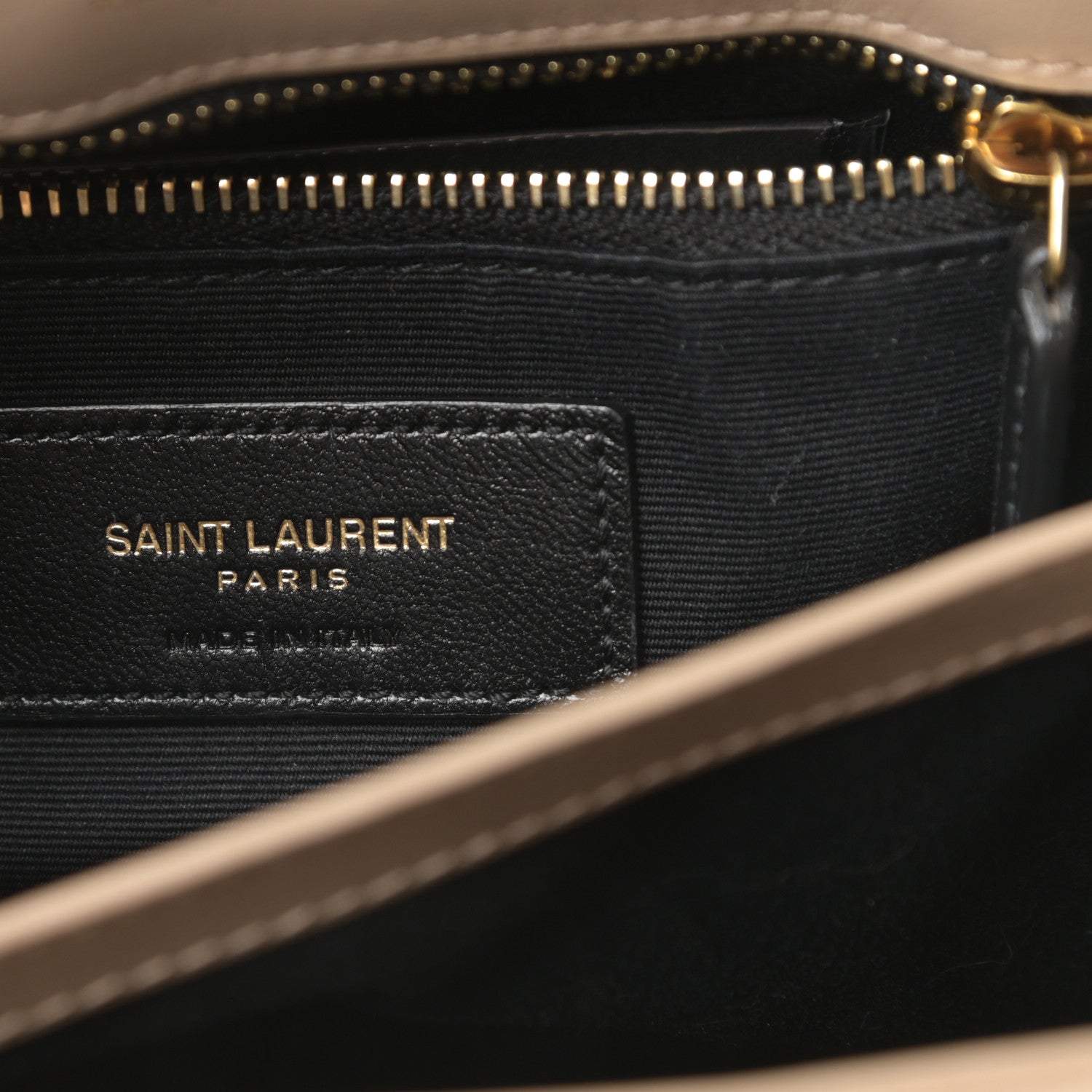 Saint Laurent Calfskin Y Quilted Monogram Toy Loulou Crossbody Bag Dark Beige 6 of 11