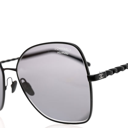 Chanel Metal Square Frame Chain Sunglasses 4274-Q Black 7 of 8