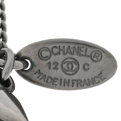 Chanel Crystal Large CC Necklace Ruthenium Black 6 of 7