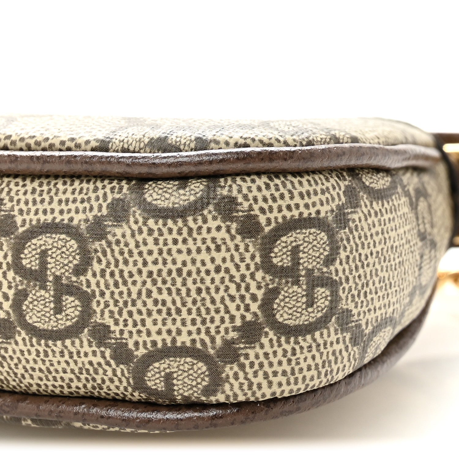 Gucci GG Supreme Monogram Textured Dollar Calfskin Mini Ophidia Chain Bag Beige Ebony 10 of 10