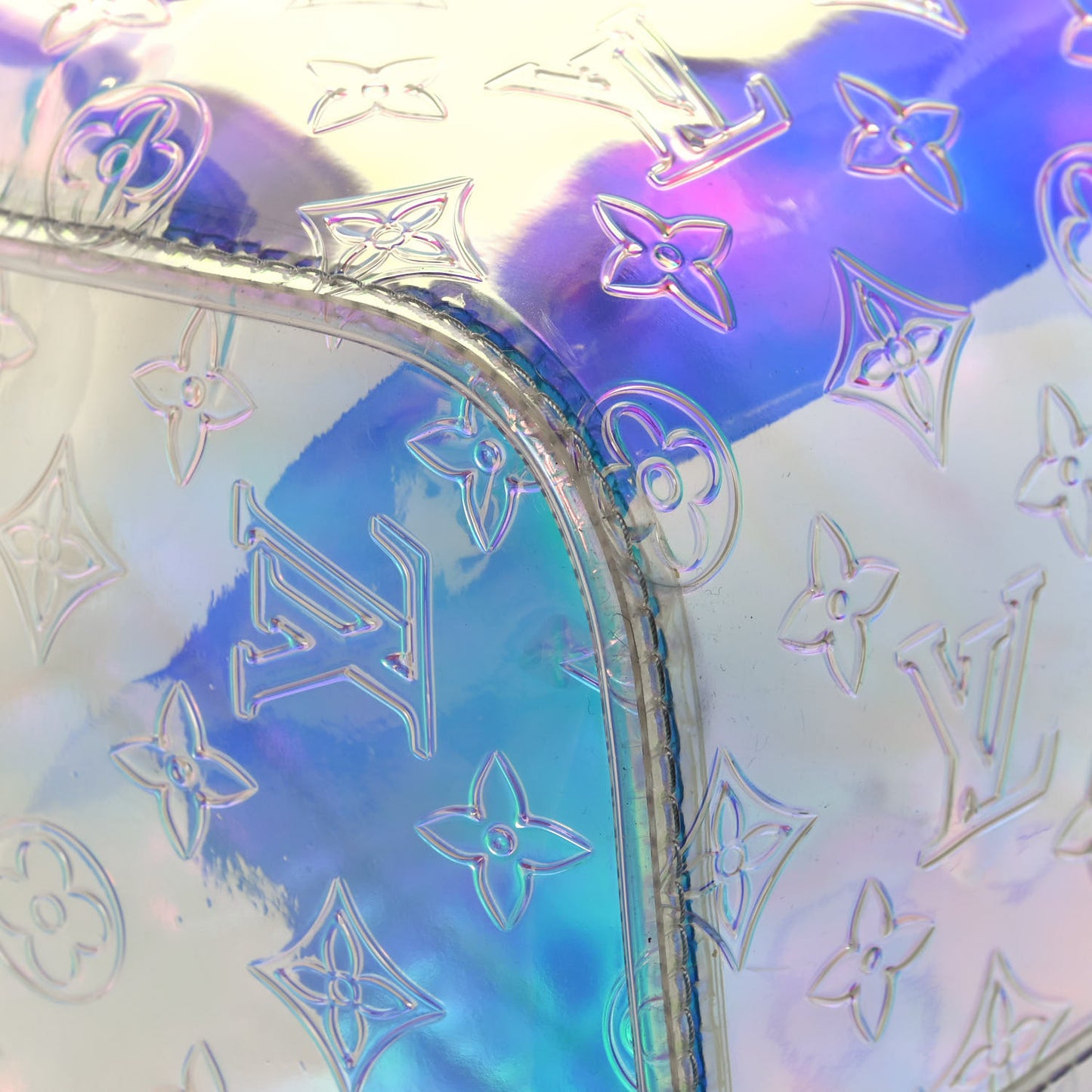 PVC Monogram Keepall Bandouliere 50 Iridescent Prism