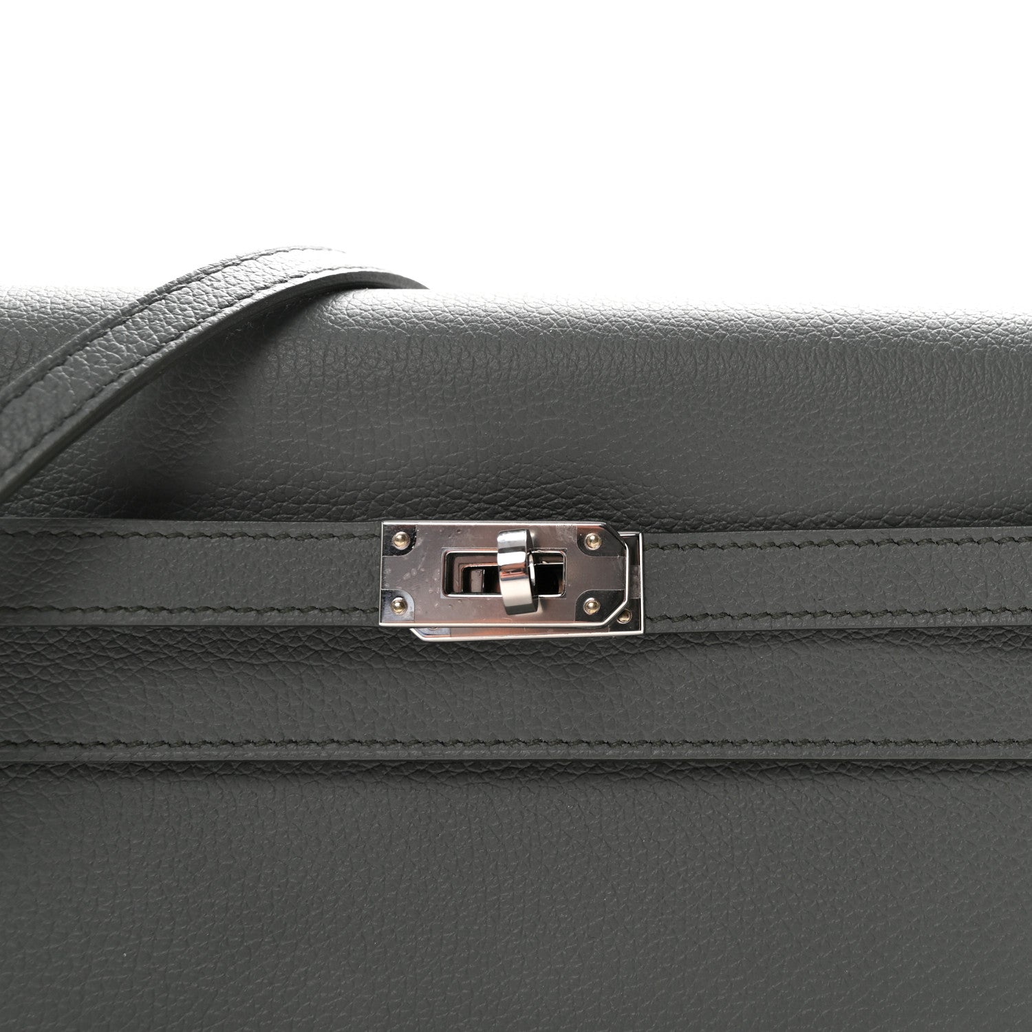 Hermes Evercolor Kelly Wallet To Go Vert Amande 7 of 10