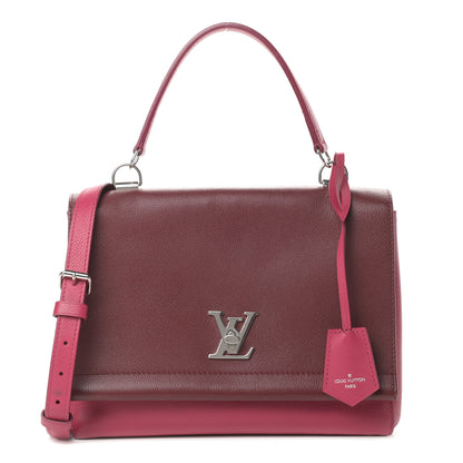Louis Vuitton Calfskin Lockme II Top Handle Grenat Dahlia 1 of 14