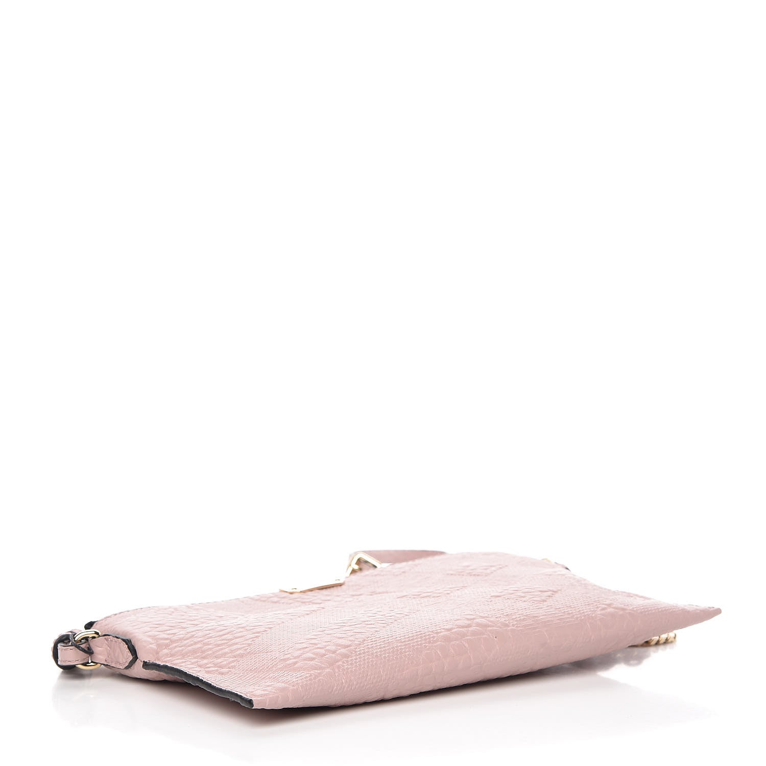 Burberry Signature Grain Calfskin Check Embossed Peyton Crossbody Clutch Bag Pale Orchid 4 of 10