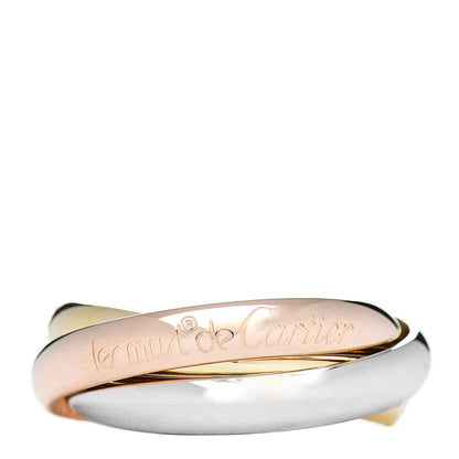 Cartier 18K Pink Yellow White Gold Classic Les Must De Cartier Trinity Ring 56 7.5 1 of 4