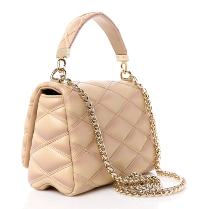 Louis Vuitton Lambskin Malletage Top Handle GO-14 MM Beige Rose 4 of 11