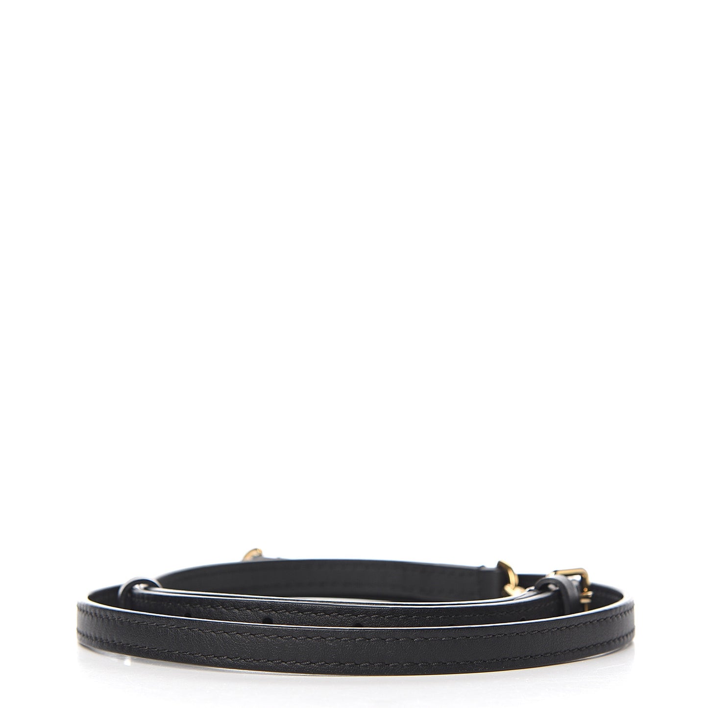 Calfskin 12mm Adjustable Shoulder Strap Black