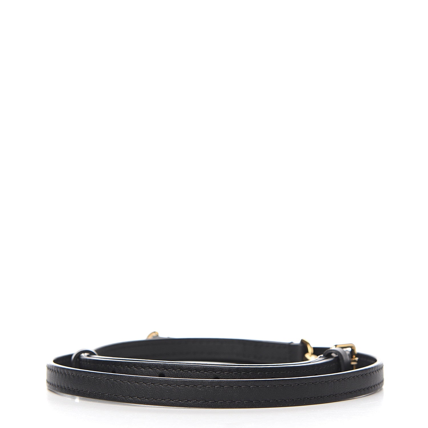 Louis Vuitton Calfskin 12mm Adjustable Shoulder Strap Black 2 of 3
