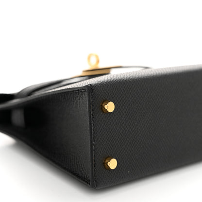 Hermes Epsom Mini Kelly Sellier 20 Black 9 of 11