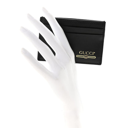 Gucci Plutone Calfskin Logo Card Holder Black 2 of 6