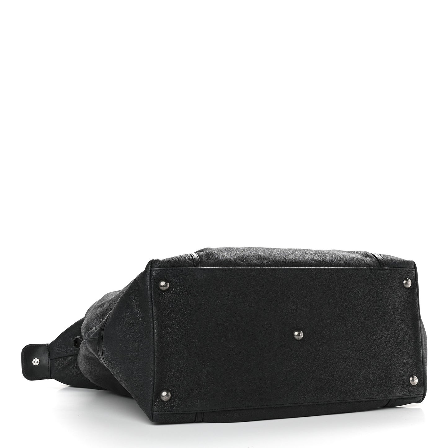 Washed Calfskin Tote Black