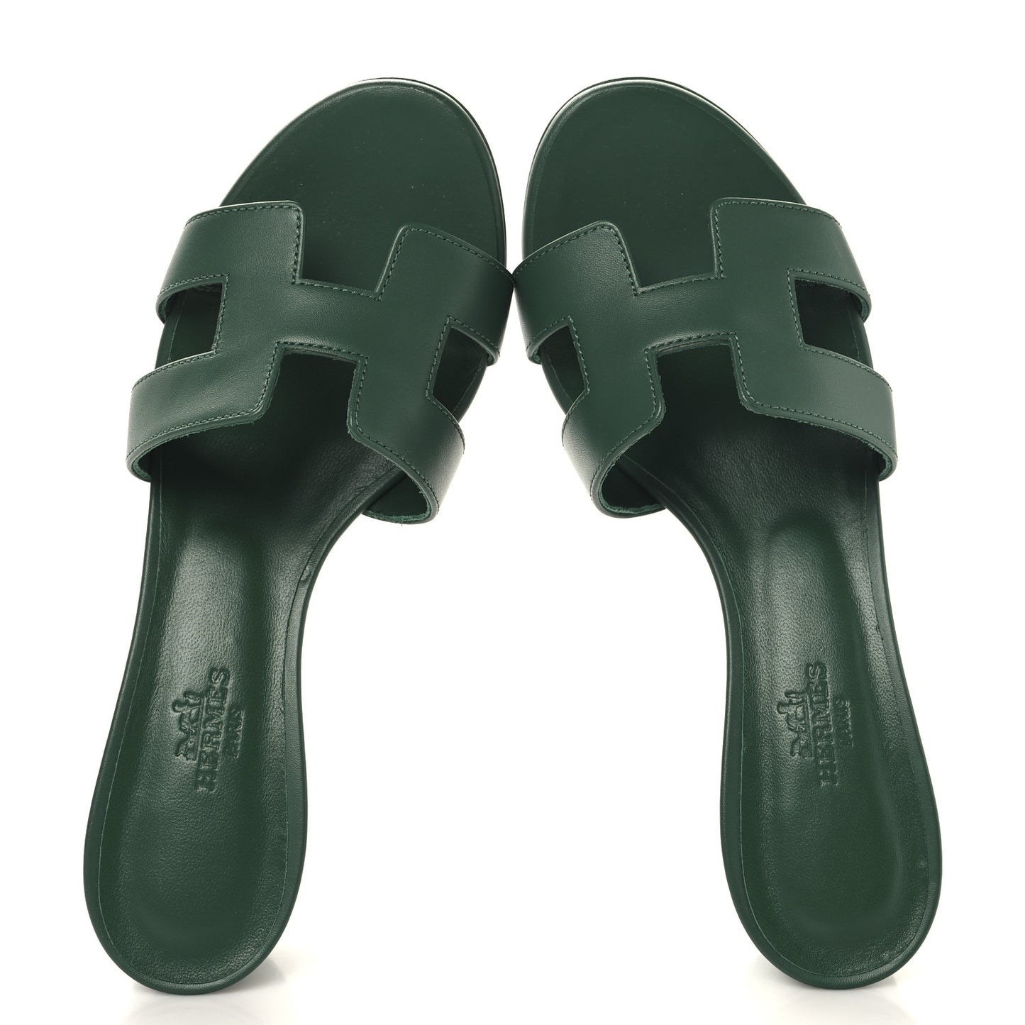 Calfskin Oasis Sandals 36 Vert Electrique