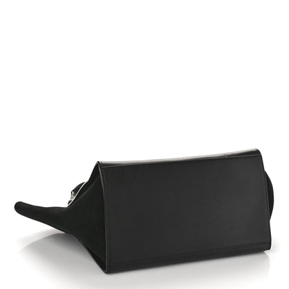 Celine Drummed Calfskin Suede Medium Trapeze Black 4 of 8