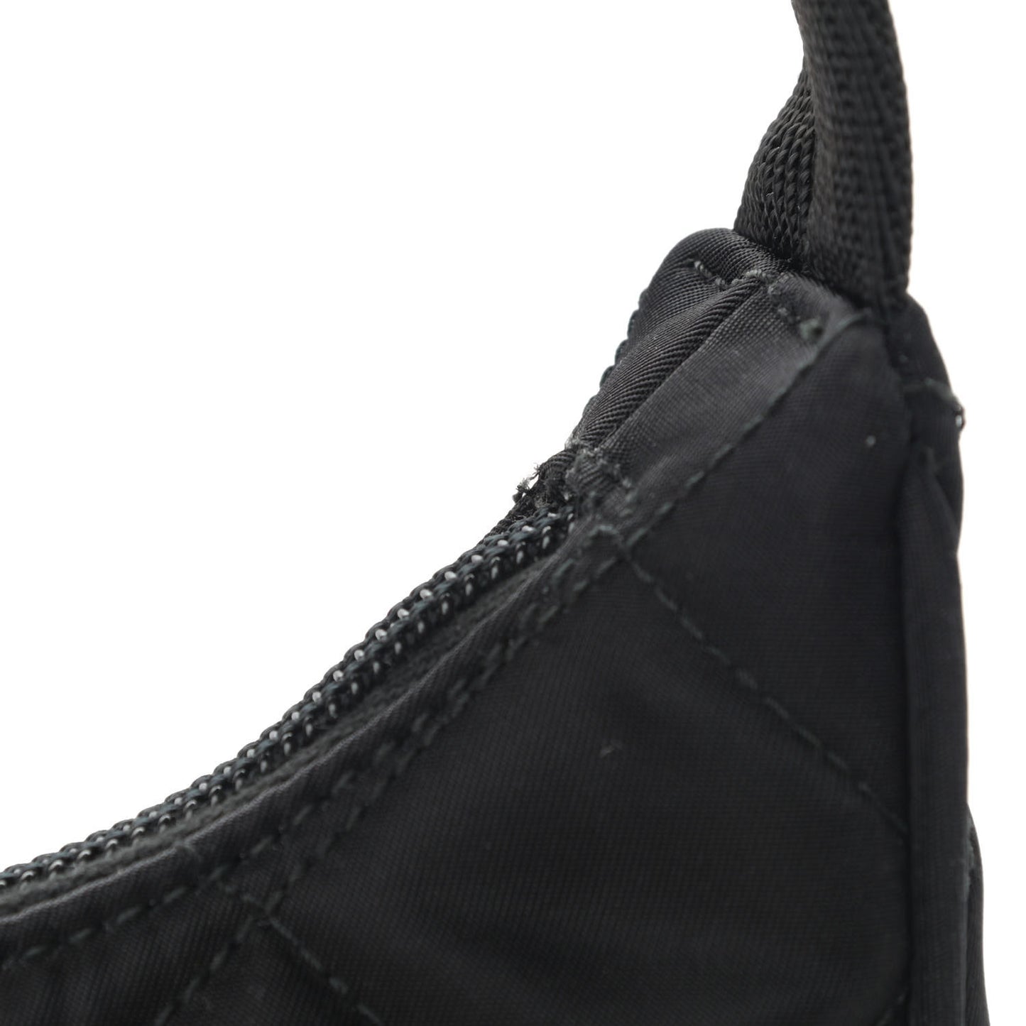 Tessuto Nylon Stitched Shoulder Bag Black
