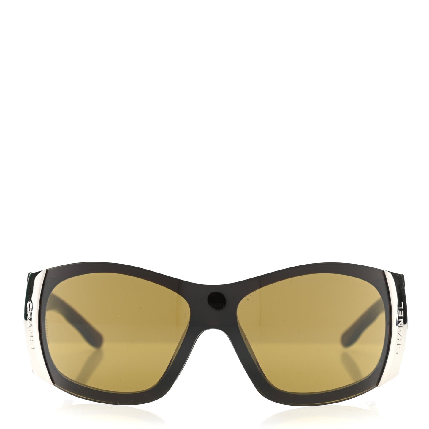 Acetate Quilted CC Shield Sunglasses 6009 Brown