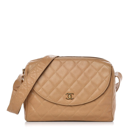 Chanel Caviar Quilted Flap Shoulder Bag Beige 1 of 13
