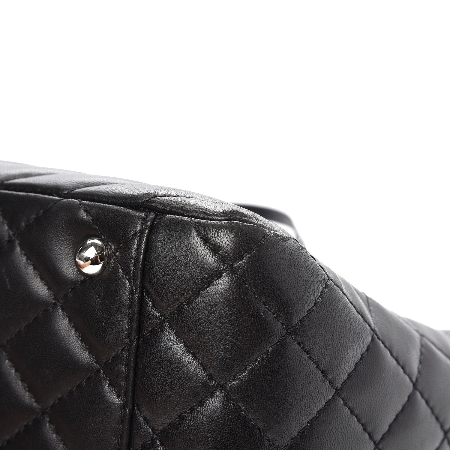 Chanel Lambskin Surpique Chevron Quilted Tote Black 11 of 13