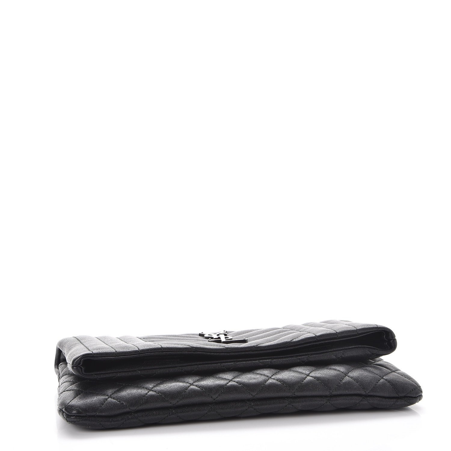 Saint Laurent Calfskin Tri-quilt Monogram West Hollywood Clutch Black 6 of 7