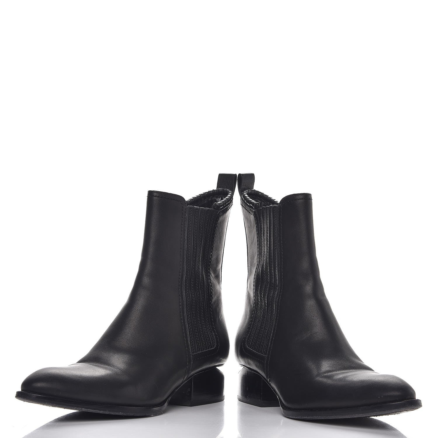 Alexander Wang Calfskin Anouk Mid Calf Boots 37 Black 6 of 13