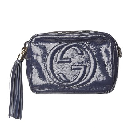 Gucci Vernice Naplack Small Soho Disco Bag Uniform Blue 1 of 11
