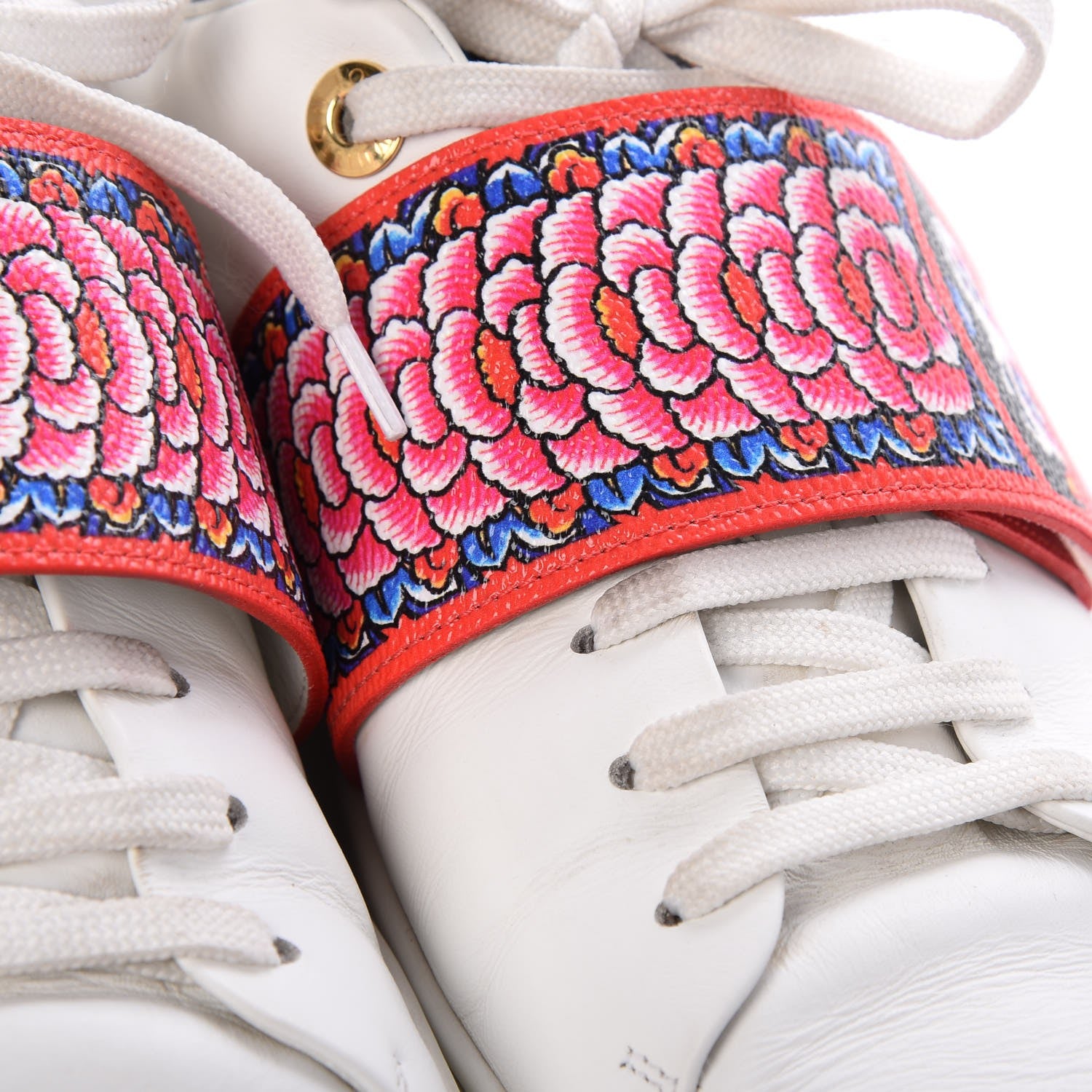 Louis Vuitton Calfskin Reverse Monogram Kabuki Low Top Sneakers 39.5 White 7 of 15