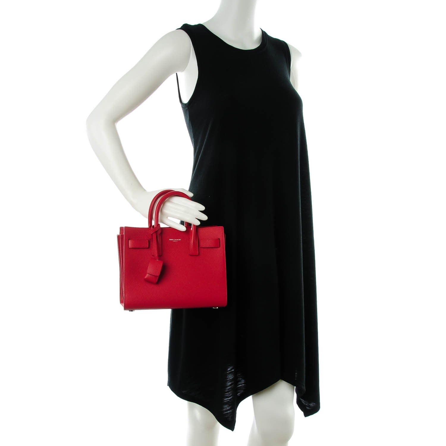 Saint Laurent Grained Calfskin Nano Sac De Jour Lipstick Red 2 of 6