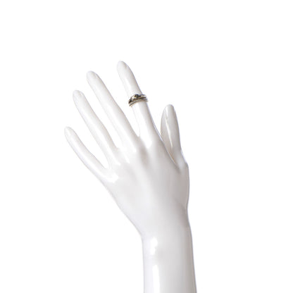 David Yurman Sterling Silver Diamond X Crossover Ring 47 4 2 of 4