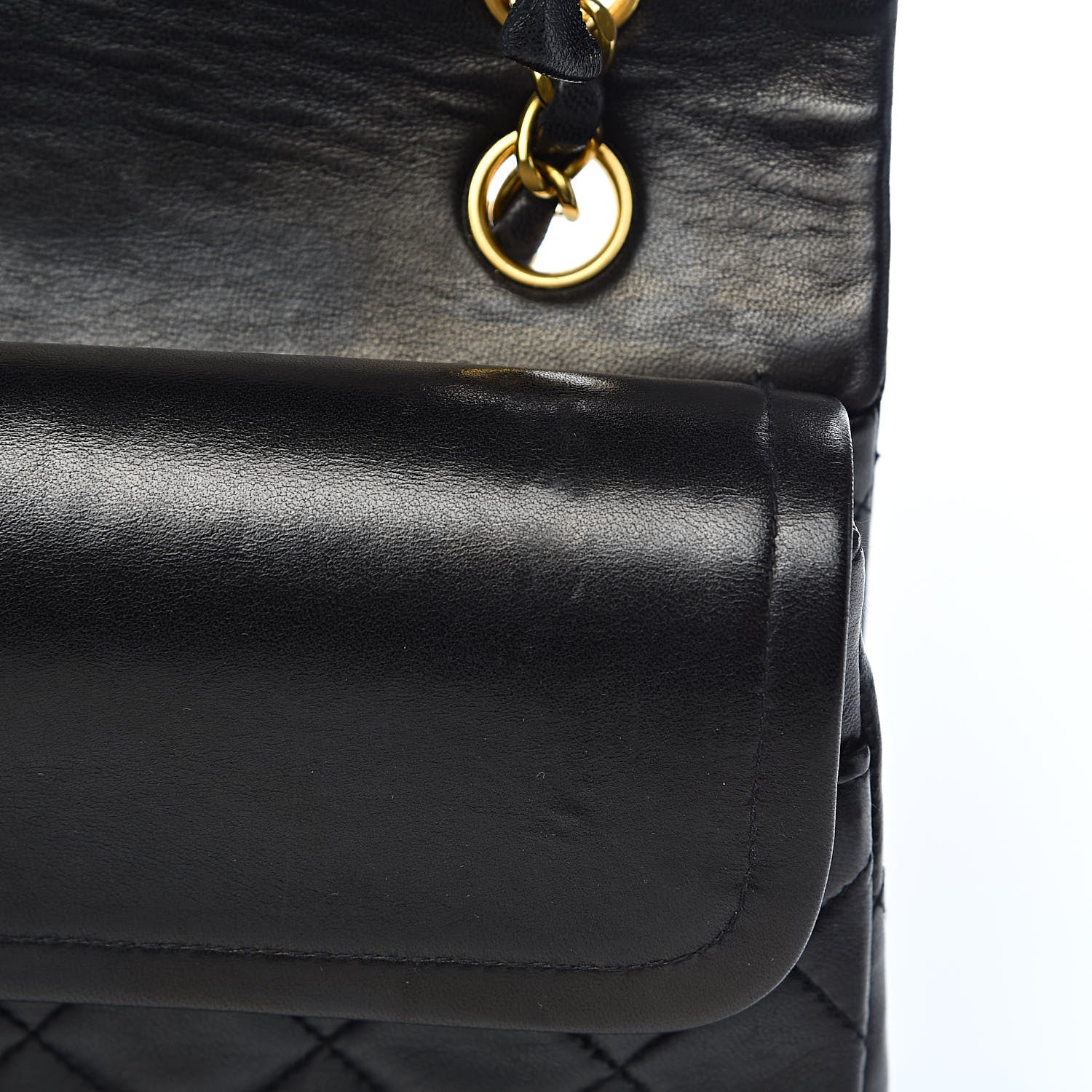 Chanel Lambskin Quilted Medium Double Flap Black 11 of 16