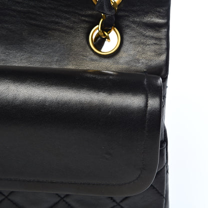 Chanel Lambskin Quilted Medium Double Flap Black 11 of 16