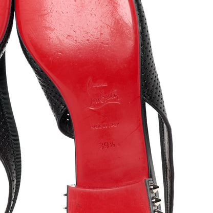 Christian Louboutin Nappa Spiked Hall Slingback Flats 39.5 Black 6 of 10