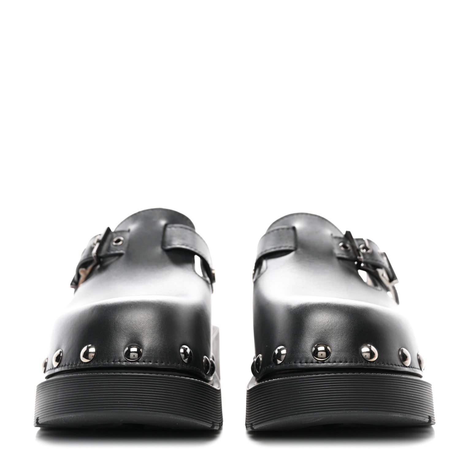 Christian Dior Calfskin Diorquake Buckled Lug Sole 15mm Clogs 37 Black 2 of 9