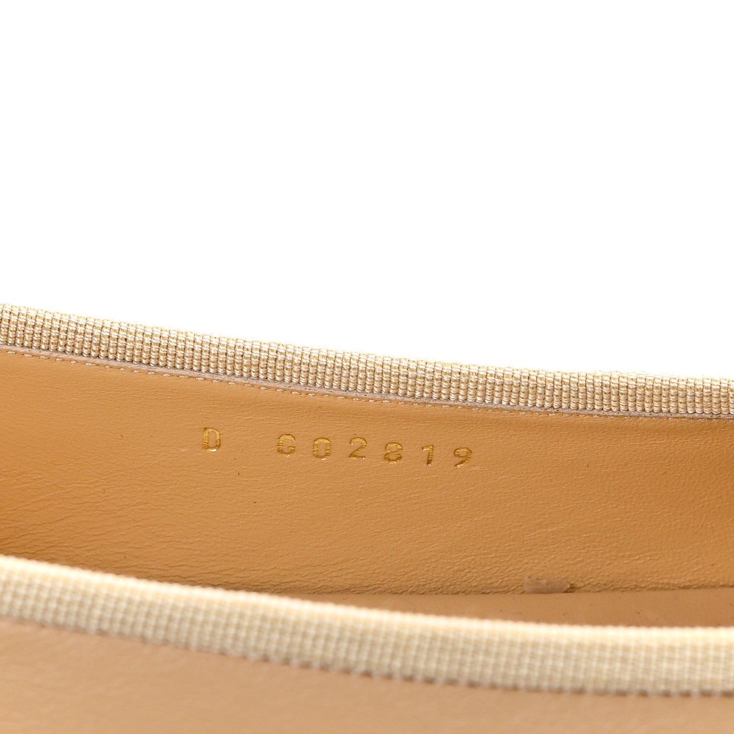 Chanel Lambskin Cap Toe CC Ballerina Flats 41.5 Beige Black 9 of 10