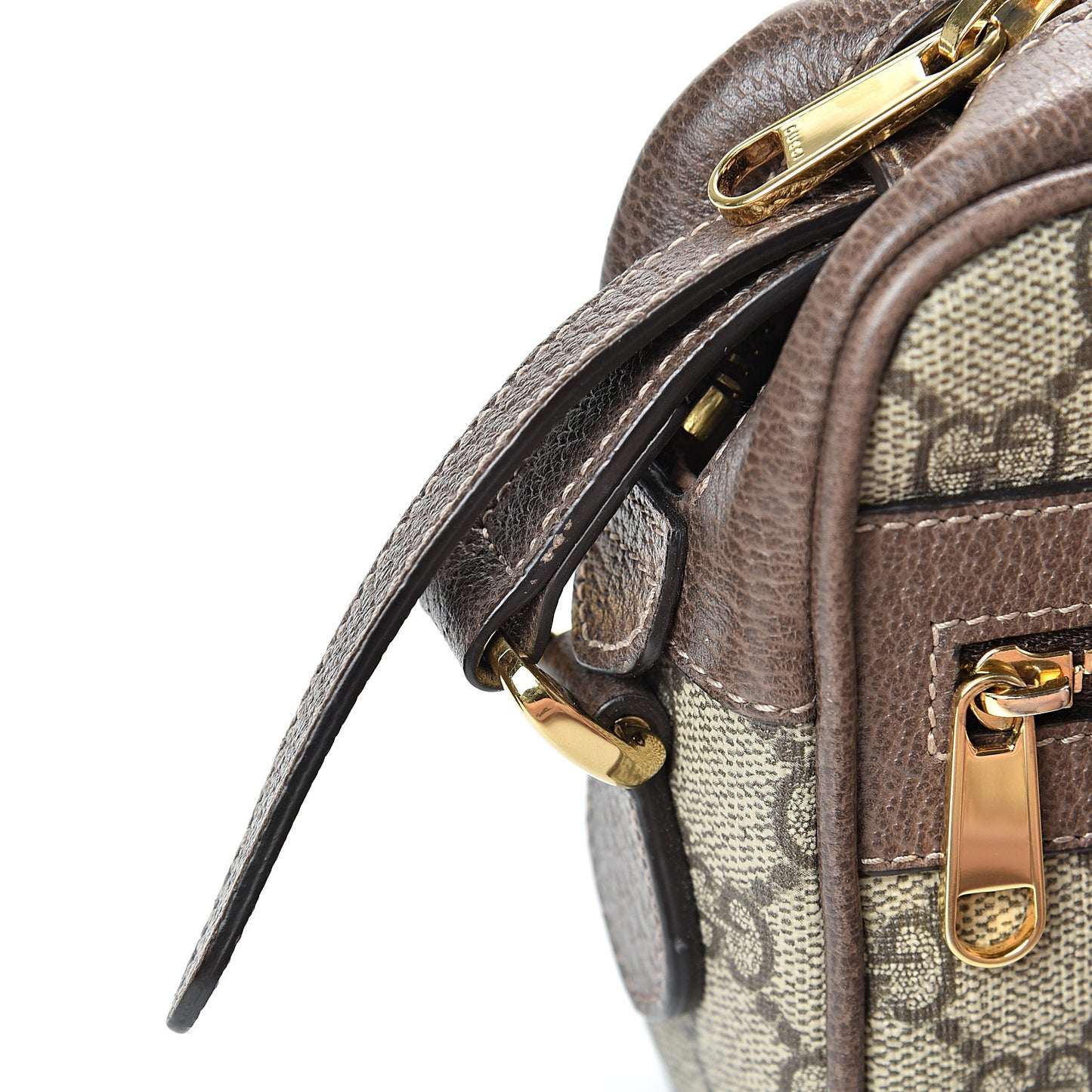 GG Supreme Monogram Web Mini Ophidia Shoulder Bag Brown