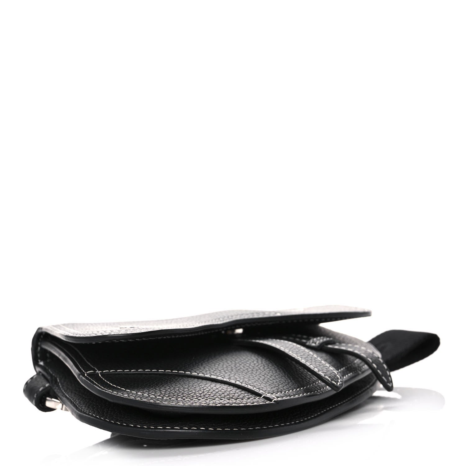 Christian Dior X KAWS Grained Calfskin Saddle Wristlet Black 4 of 10