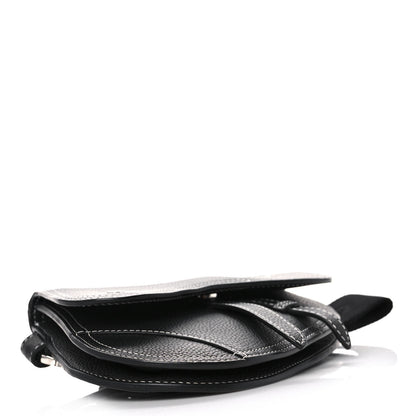 Christian Dior X KAWS Grained Calfskin Saddle Wristlet Black 4 of 10