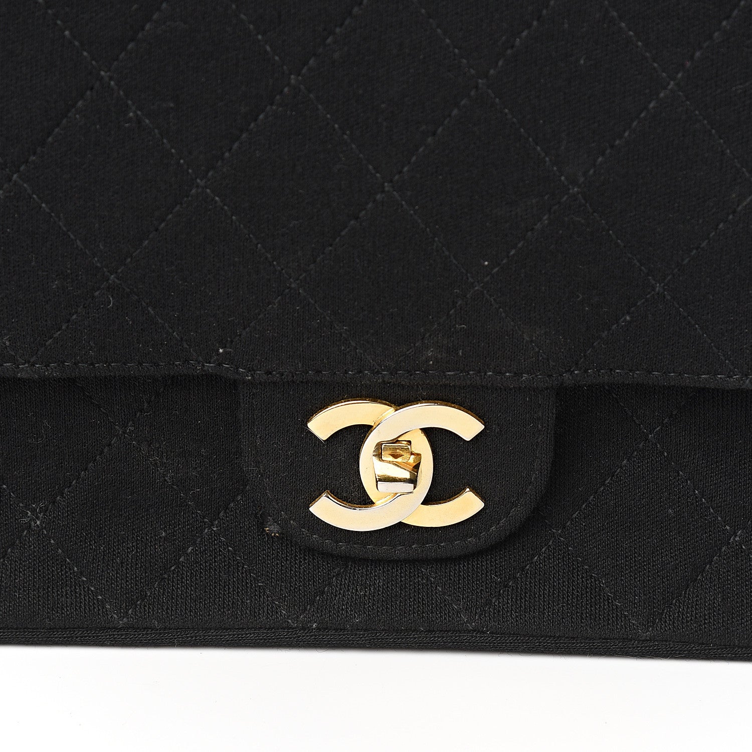 Chanel Jersey Quilted Medium Double Flap Black 13 of 13