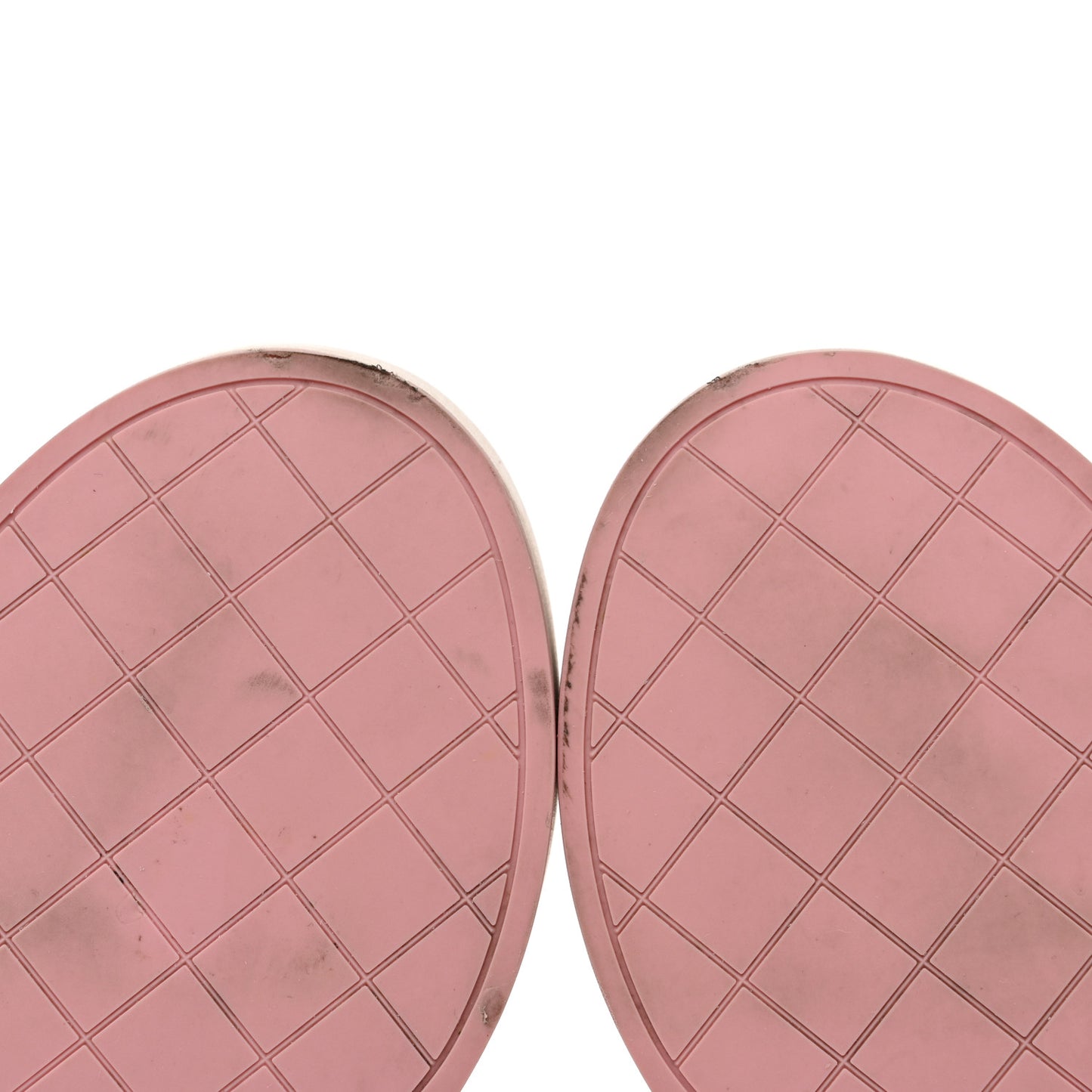 Lambskin Quilted CC Slip On Platform Sandals 38 Pink