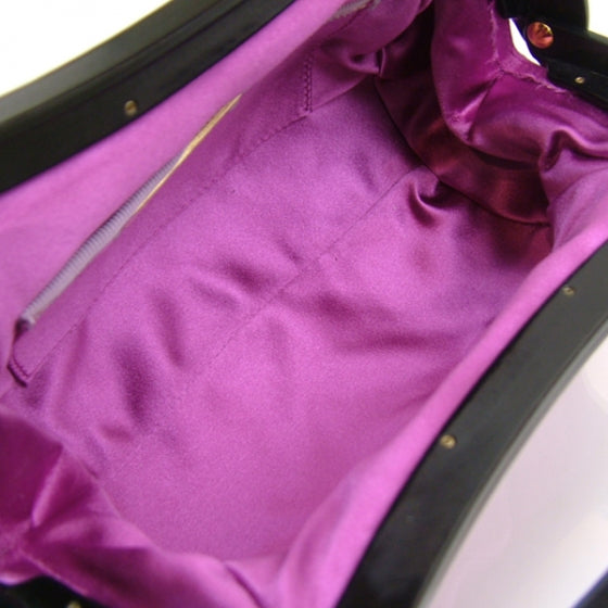 Jimmy Choo Satin Small Gathered Handbag Purple 6 of 8