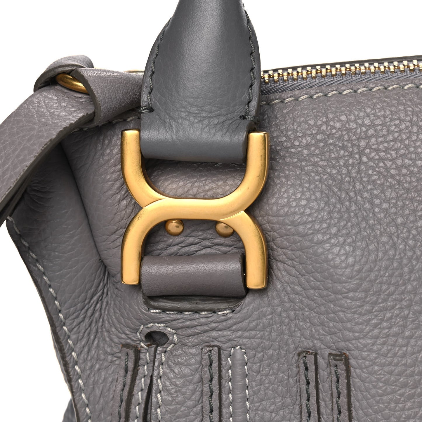 Calfskin Medium Marcie Satchel Cashmere Grey