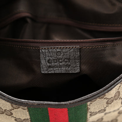 Gucci Monogram Web Jackie O Hobo Dark Brown 5 of 11