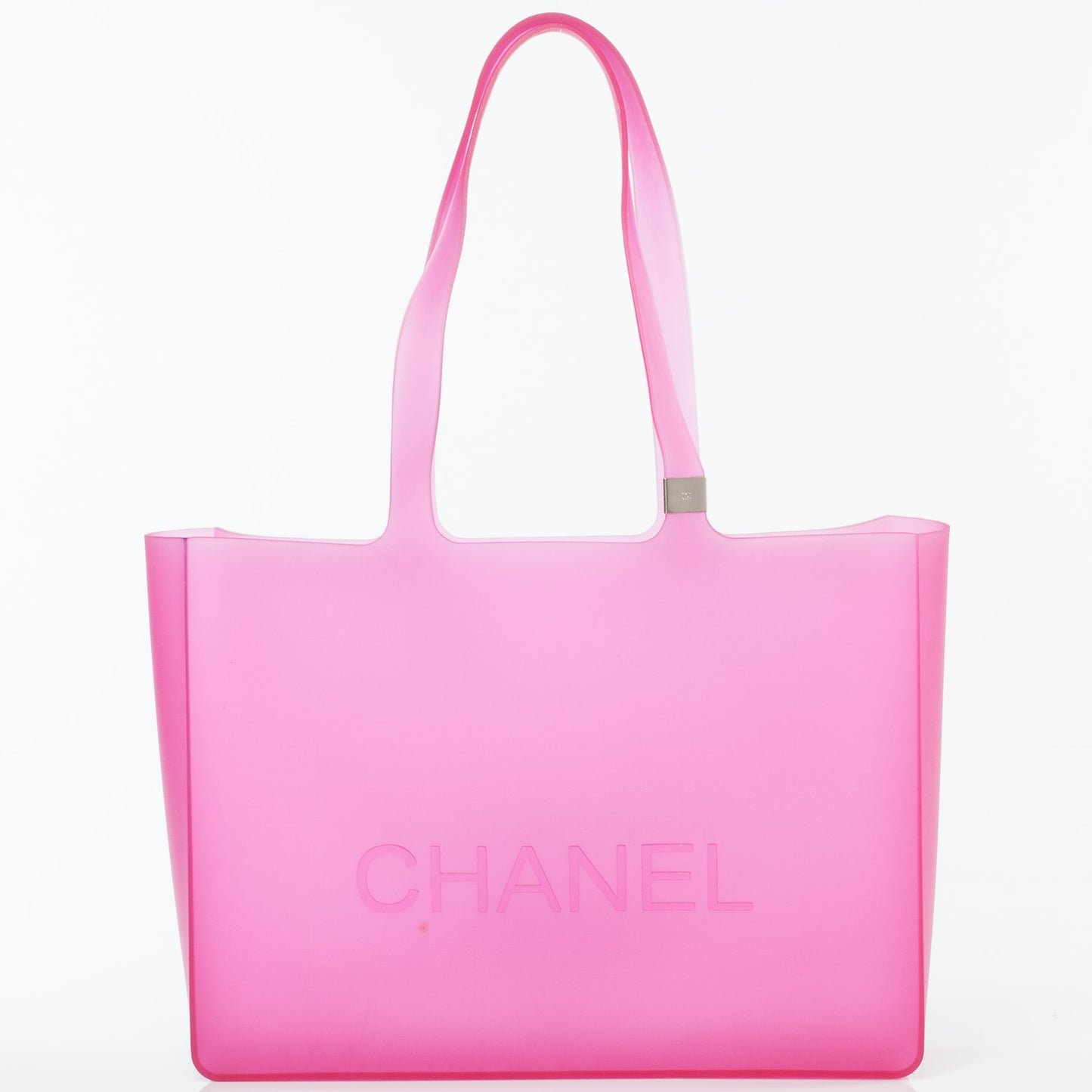 Jelly Rubber Large Tote Pink