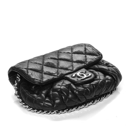 Chanel Washed Lambskin Mini Chain Around Messenger Black 4 of 10