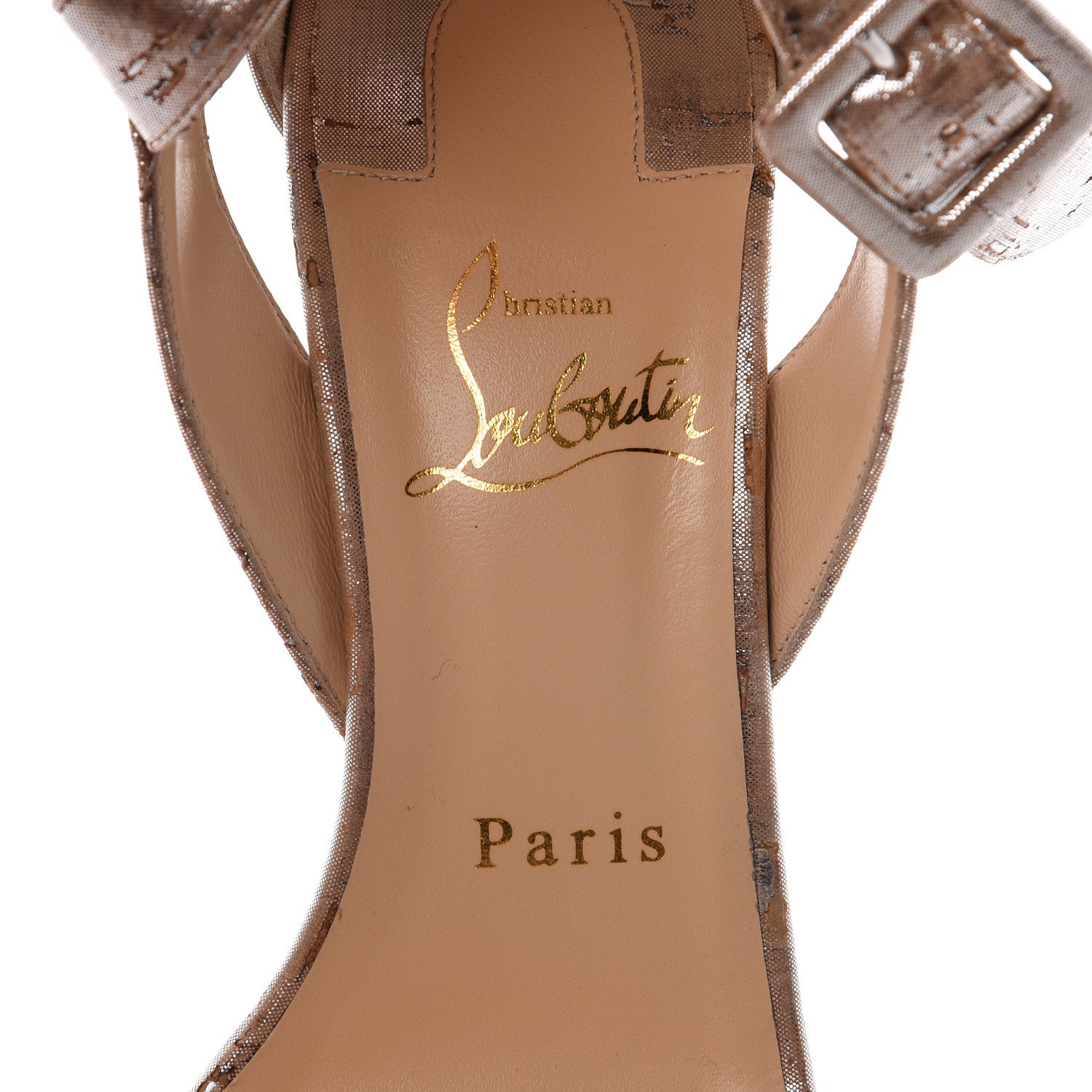 Christian Louboutin Liege Pepite Multipot 100 Sandals 37 Silver 6 of 8