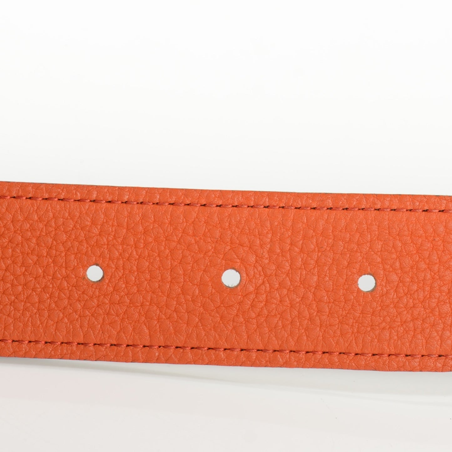 Togo Box 32mm H Belt 90 Orange Chocolate