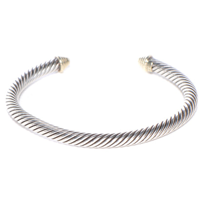 David Yurman Sterling Silver 14K Yellow Gold 5mm Cable Classics Bracelet 3 of 4
