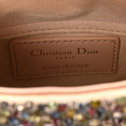Christian Dior Satin Crystal Beaded Embroidered Micro Lady Dior Multicolor 6 of 11