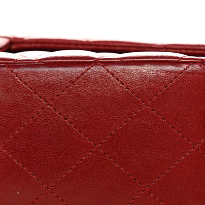 Chanel Lambskin Quilted Medium Double Flap Red 14 of 14